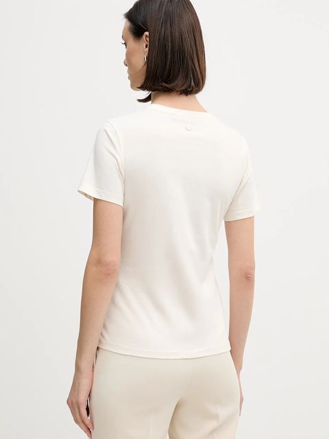 Joop! t-shirt bawełniany damski kolor beżowy 30100842 - zdjęcie produktu nr 2
