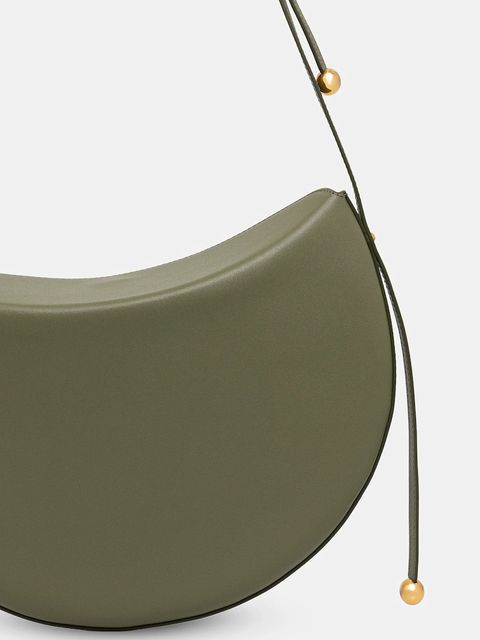 Furla torebka skórzana Moonstone M Shoulder Bag kolor zielony WB01868 BX3104 4555S - zdjęcie produktu nr 2