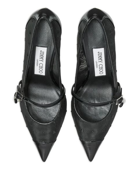 Jimmy Choo 65mm Aren mesh pumps - Black