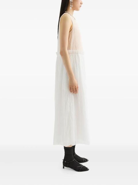 Jil Sander two-tone midi dress - White