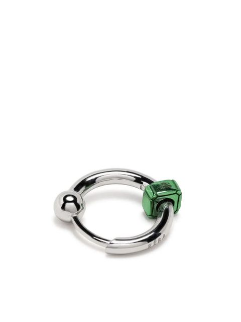 EÉRA 18kt white gold Square mini hoop earring - Silver