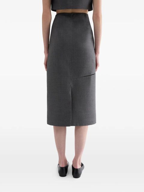 Jil Sander twill pencil skirt - Grey