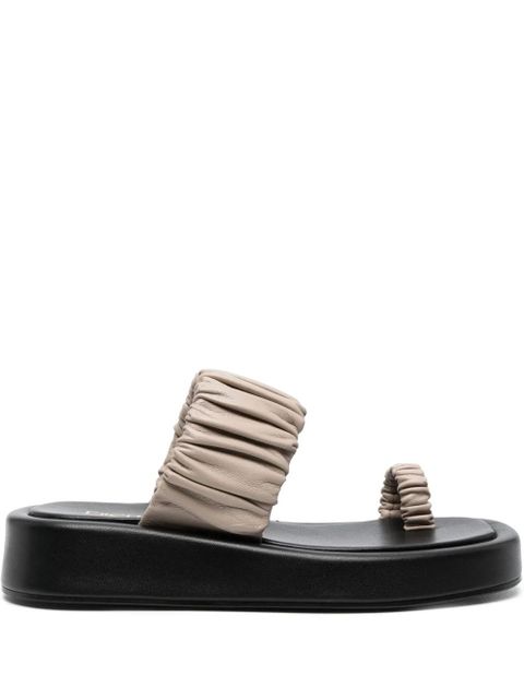Elleme Amor 39mm platform leather sandals - Neutrals - zdjęcie produktu nr 1
