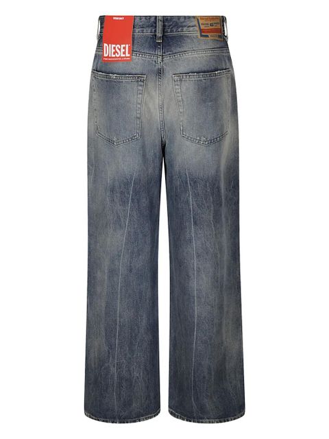 Diesel washed effect wide leg jeans - Blue