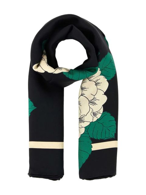 Valentino Garavani floral-printed scarf - Black - zdjęcie produktu nr 1