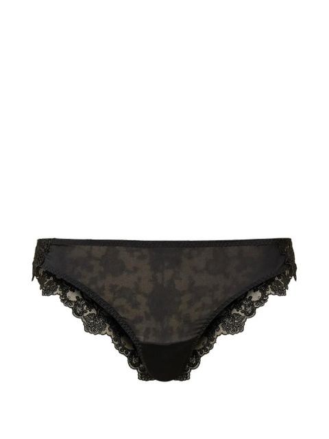 TWINSET embroidered tulle briefs - Black - zdjęcie produktu nr 1