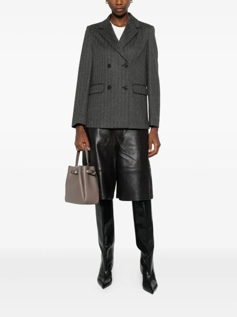 Max Mara herringbone double-breasted jacket - Grey - zdjęcie produktu nr 2