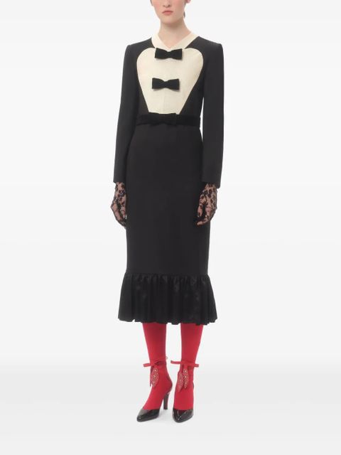 Valentino Garavani bow-detail midi dress - Black