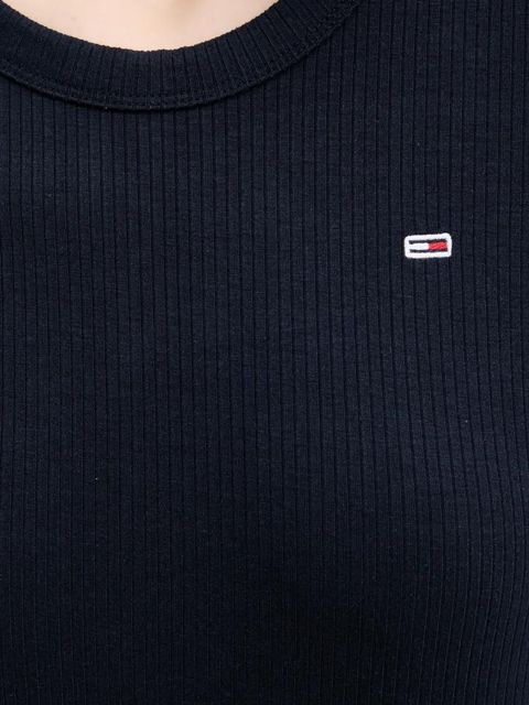 Tommy Jeans sukienka kolor granatowy midi rozkloszowana DW0DW19721