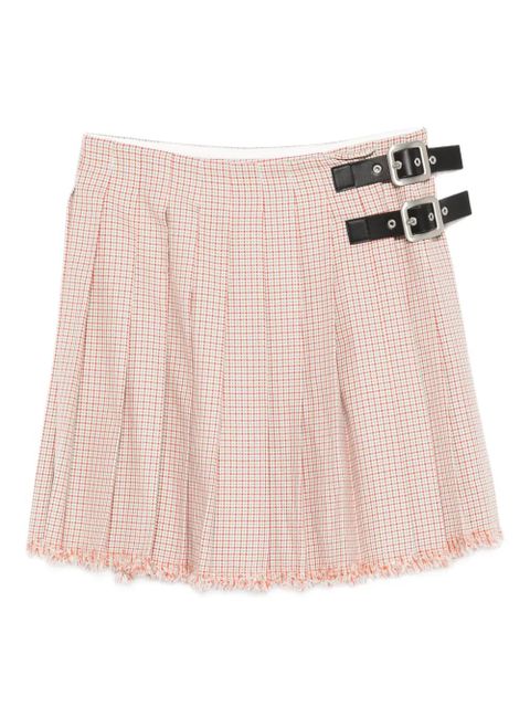 Jil Sander pleated buckle mini skirt - Neutrals
