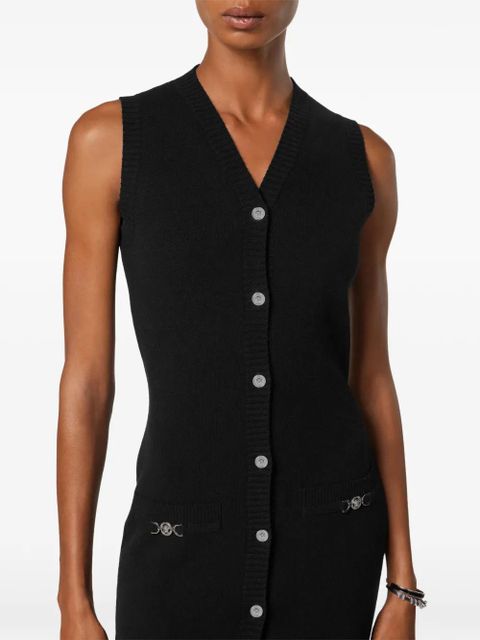 Versace button-fastening midi dress - Black