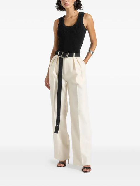 Manière De Voir Liane ribbed scoop-neck tank top - Black - zdjęcie produktu nr 2