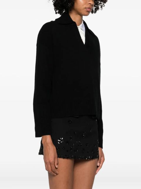 Maje V-neck sweater - Black