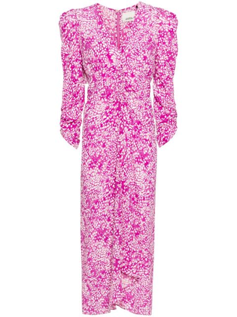 ISABEL MARANT Albini graphic-print midi dress - Pink - zdjęcie produktu nr 1