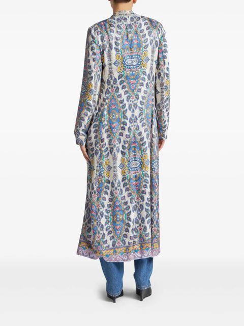 ETRO paisley-print duster coat - White