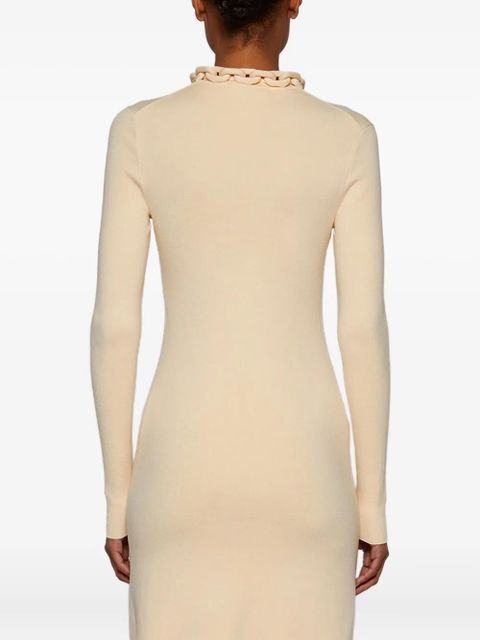 Rabanne long-sleeve dress - Neutrals