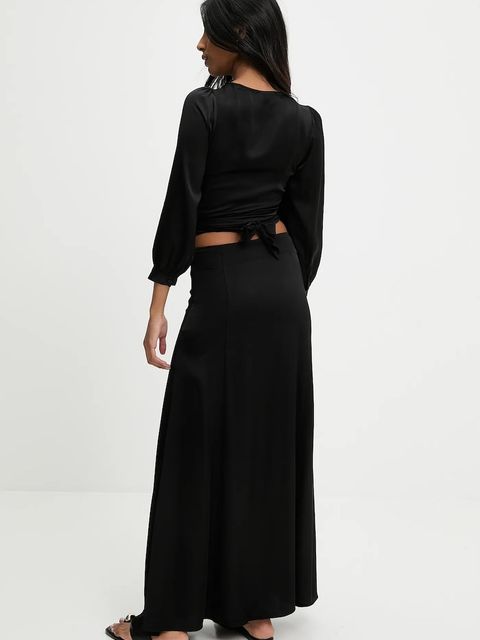 Answear.LAB bluzka i spódnica damski kolor czarny