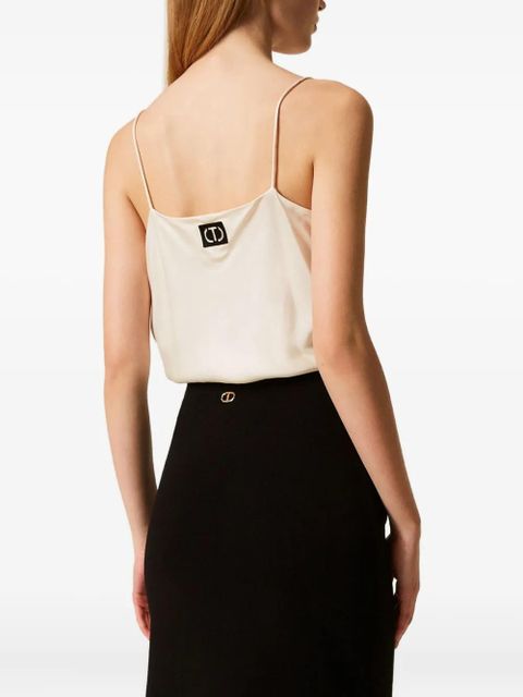 TWINSET lace-trimmed camisole - White