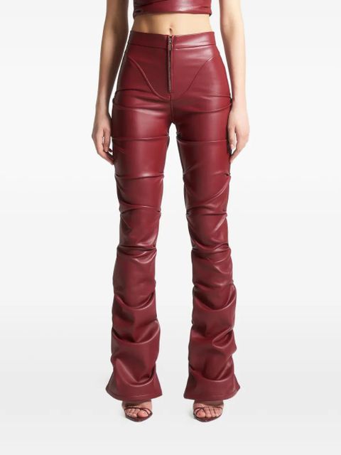 Manière De Voir Caroline tacked front-zip trousers - Red - zdjęcie produktu nr 1