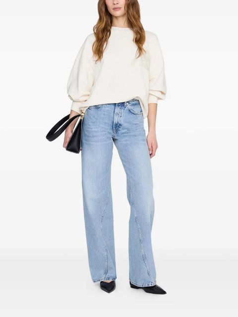 ANINE BING Miles letterman sweatshirt - Neutrals