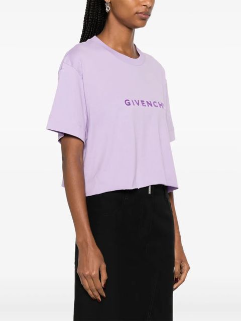Givenchy 4G flocked cotton T-shirt - Purple