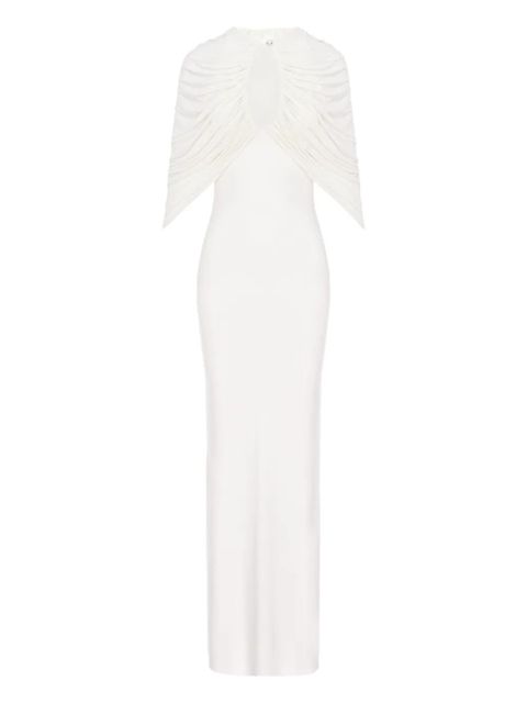 MANURÍ Kokon draped-detail dress - White - zdjęcie produktu nr 1