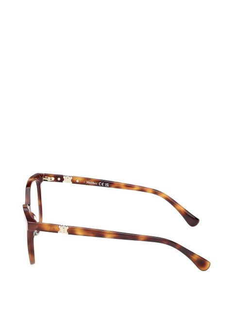 Max Mara Eyewear rectangle-frame glasses - Brown