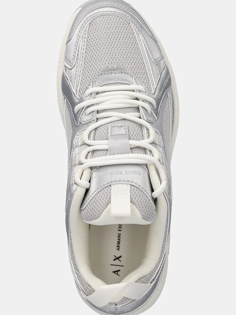 Armani Exchange sneakersy damskie kolor srebrny XW001628 AF17453 MZ127
