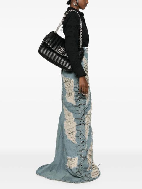 Balenciaga medium Monaco chain-strap quilted shoulder bag - Black - zdjęcie produktu nr 2