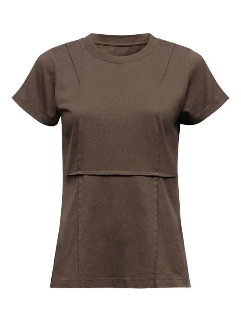 MM6 Maison Margiela panelled short-sleeve T-shirt - Brown - zdjęcie produktu nr 1