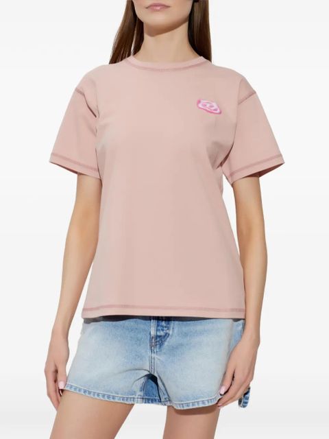 Diesel T-Normy topstitch logo T-shirt - Pink