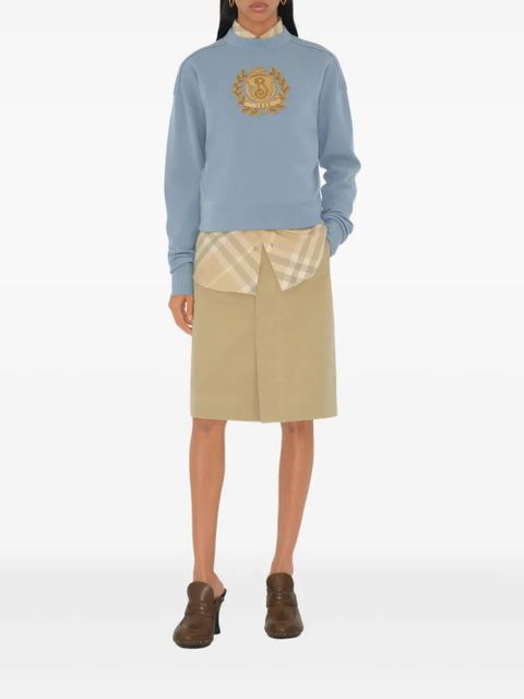 Burberry B Crest wool sweater - Blue - zdjęcie produktu nr 2