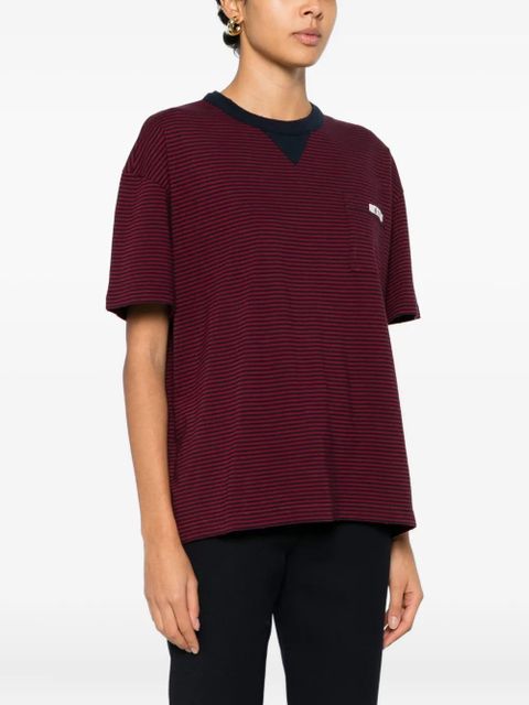 Prada striped pocket T-shirt - Red
