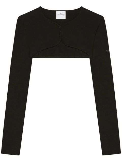 Courrèges cropped cardigan - Black - zdjęcie produktu nr 1