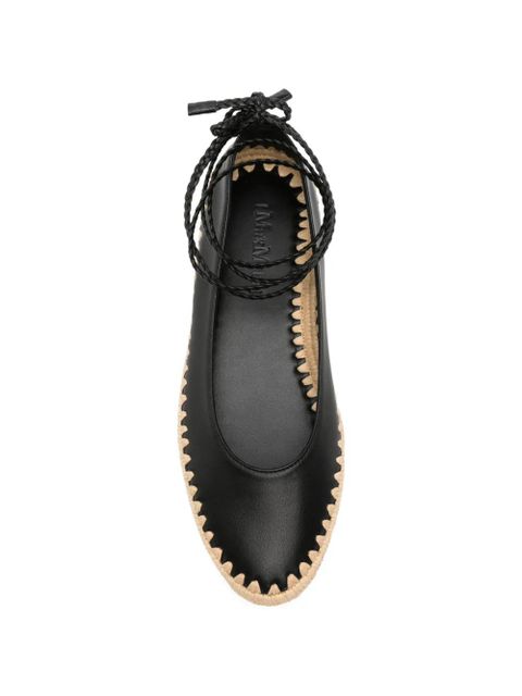 Max Mara braided-strap espadrilles - Black