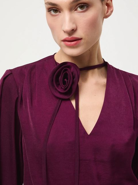 Medicine bluzka damska kolor fioletowy gładka