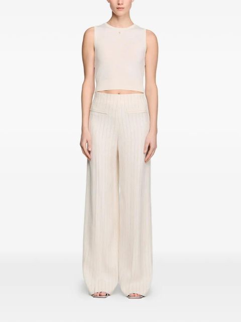 SANDRO striped palazzo pants - Neutrals
