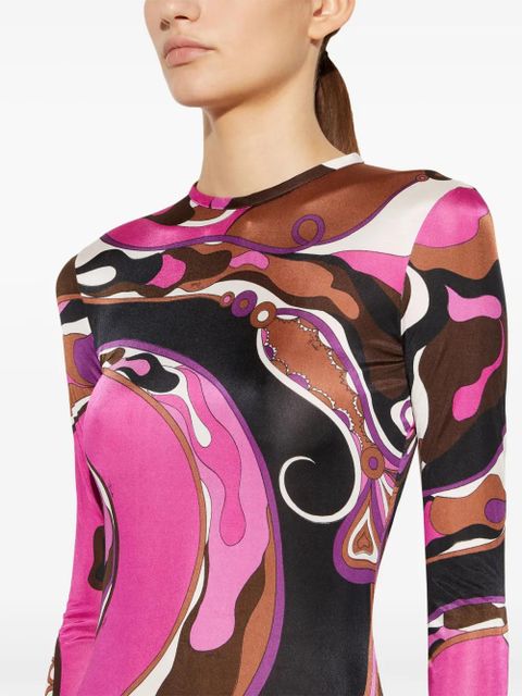PUCCI Orchidee and Iride-print maxi dress - Pink