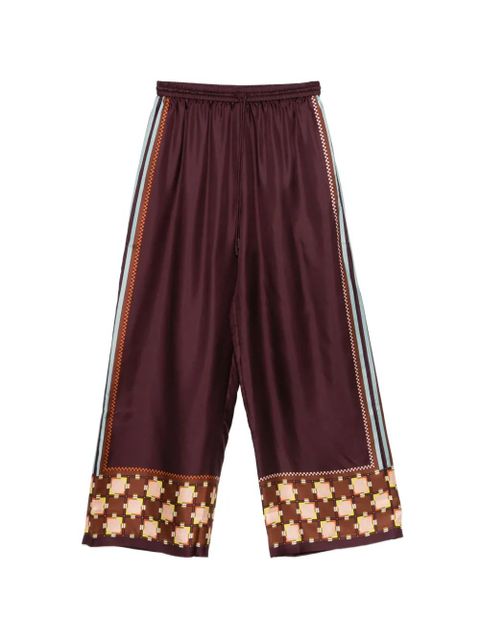 ALEMAIS Wilson striped geometric trousers - Red - zdjęcie produktu nr 1