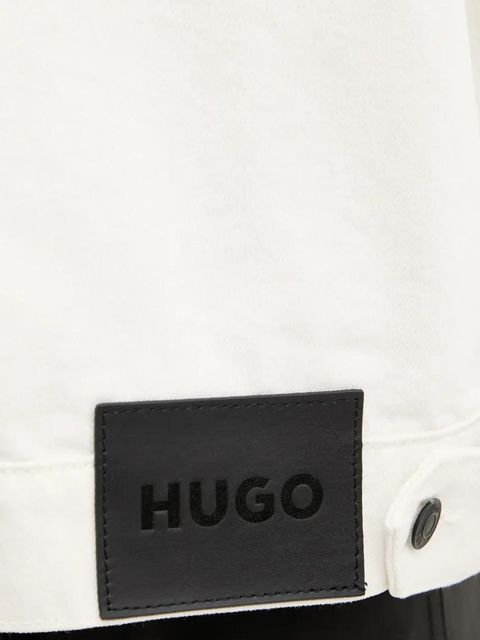 HUGO kurtka jeansowa kolor biały przejściowa 50535349