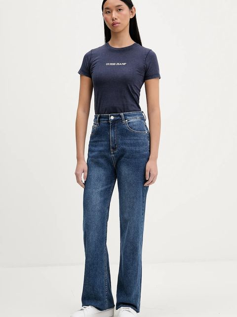 Guess Jeans t-shirt bawełniany damski kolor granatowy W5BI26 I3Z14 - zdjęcie produktu nr 2