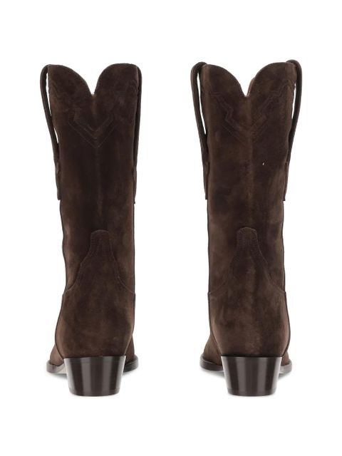 Paris Texas suede square-toe boots - Brown
