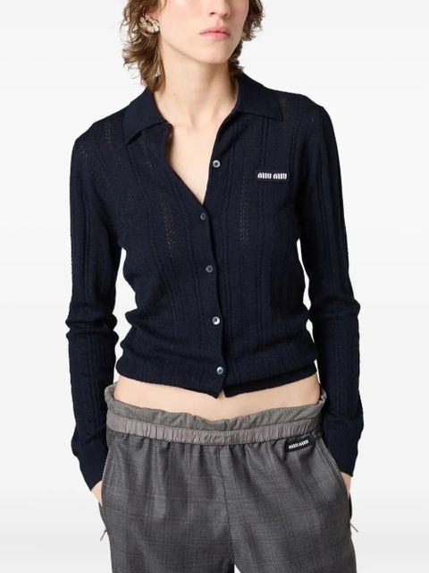 Miu Miu buttoned cashmere cardigan - Blue