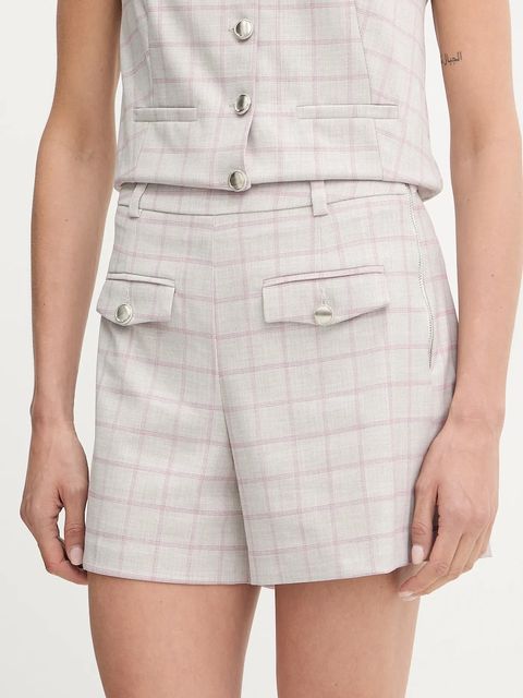 Morgan szorty damskie kolor szary wzorzyste high waist SHOLO.F - zdjęcie produktu nr 1