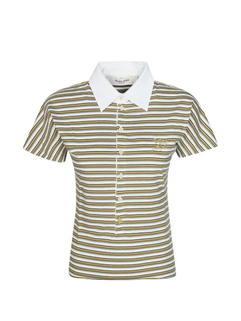 Golden Goose striped collared polo top - White - zdjęcie produktu nr 1