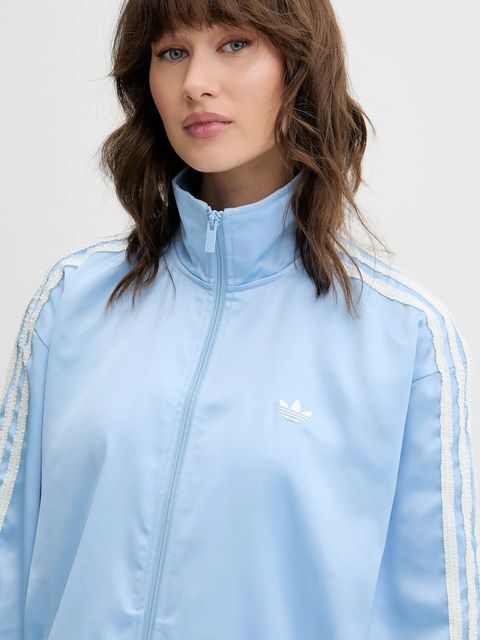 adidas Originals bluza Satin Tt damska kolor niebieski z aplikacją KC8811
