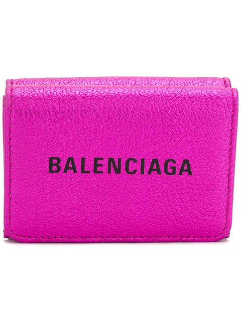 Balenciaga logo print bifold wallet - Purple - zdjęcie produktu nr 1