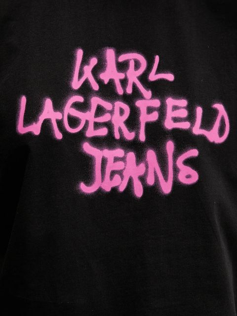 Karl Lagerfeld Jeans t-shirt bawełniany damski kolor czarny B1W17054