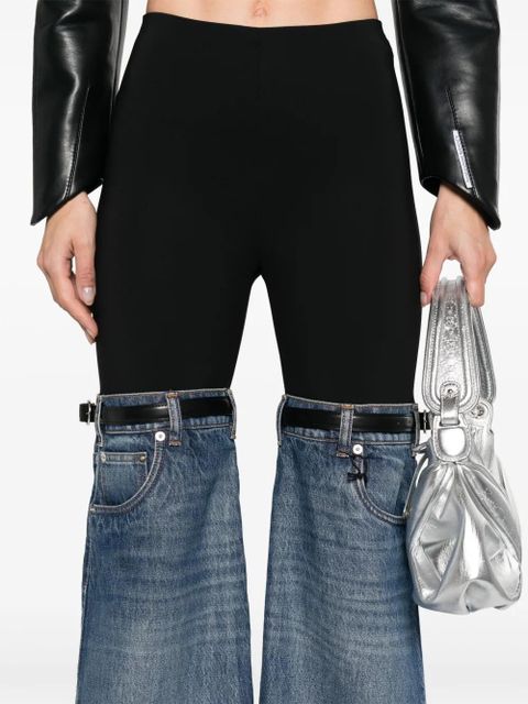 Coperni Hybrid denim-panels trousers - Black