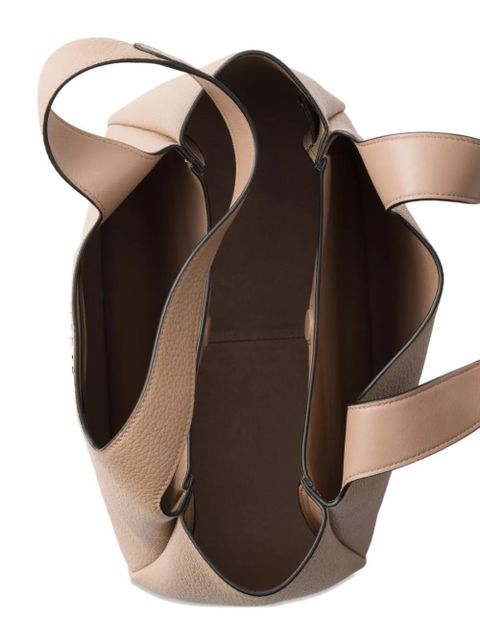 Prada small leather tote bag - Neutrals